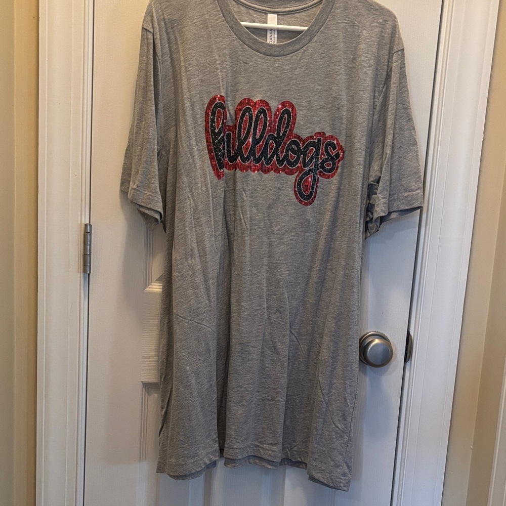 Bella Canvas Gray Bulldogs Short Sleeve Tee